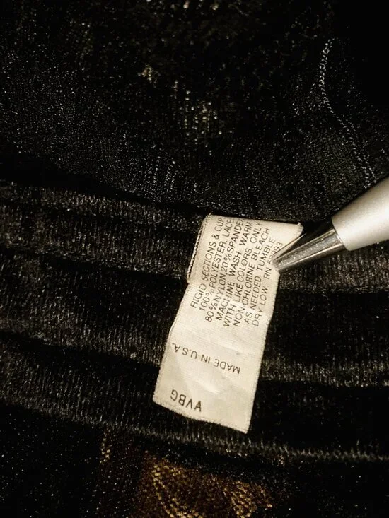 Rare: Vintage Christian Dior Black Lace + Chiffon Rose Detail Bustier - Size 34B - Picture 11 of 11